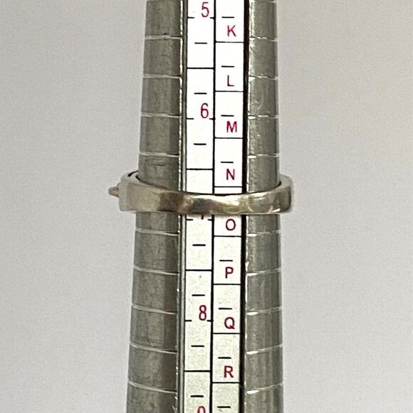 Sterling Silver 925 Blue White Topaz Multi Gemstone Stone Floral Ring Sz 6.75 - Picture 8 of 16